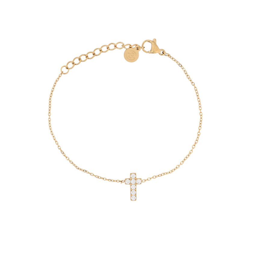 Bracelet Delicate croix et zirconias