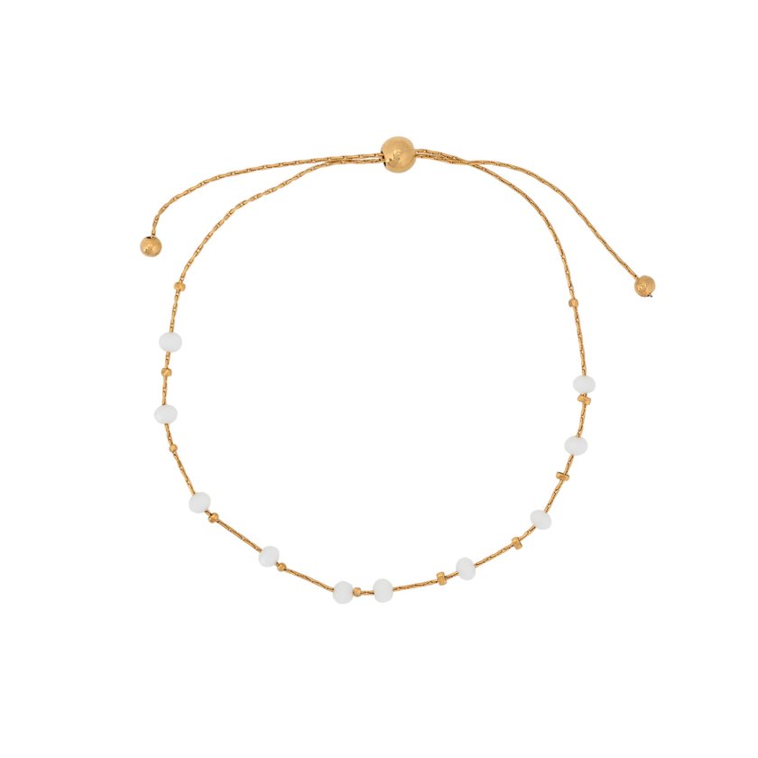 Pulseira ajustável em aço pérolas GB