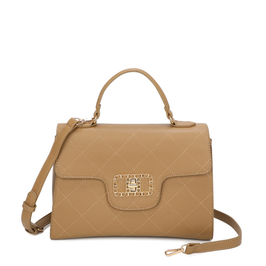 Crossbody Bag with Gold Detail