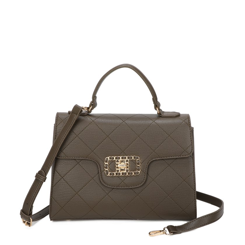 Crossbody Bag with Gold Detail