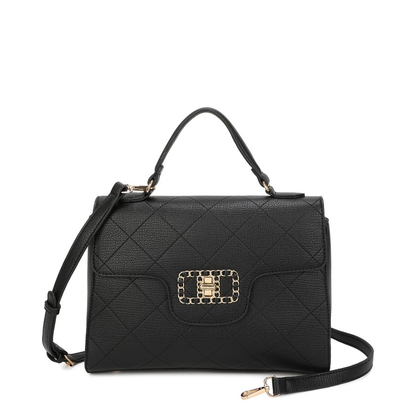 Crossbody Bag with Gold Detail