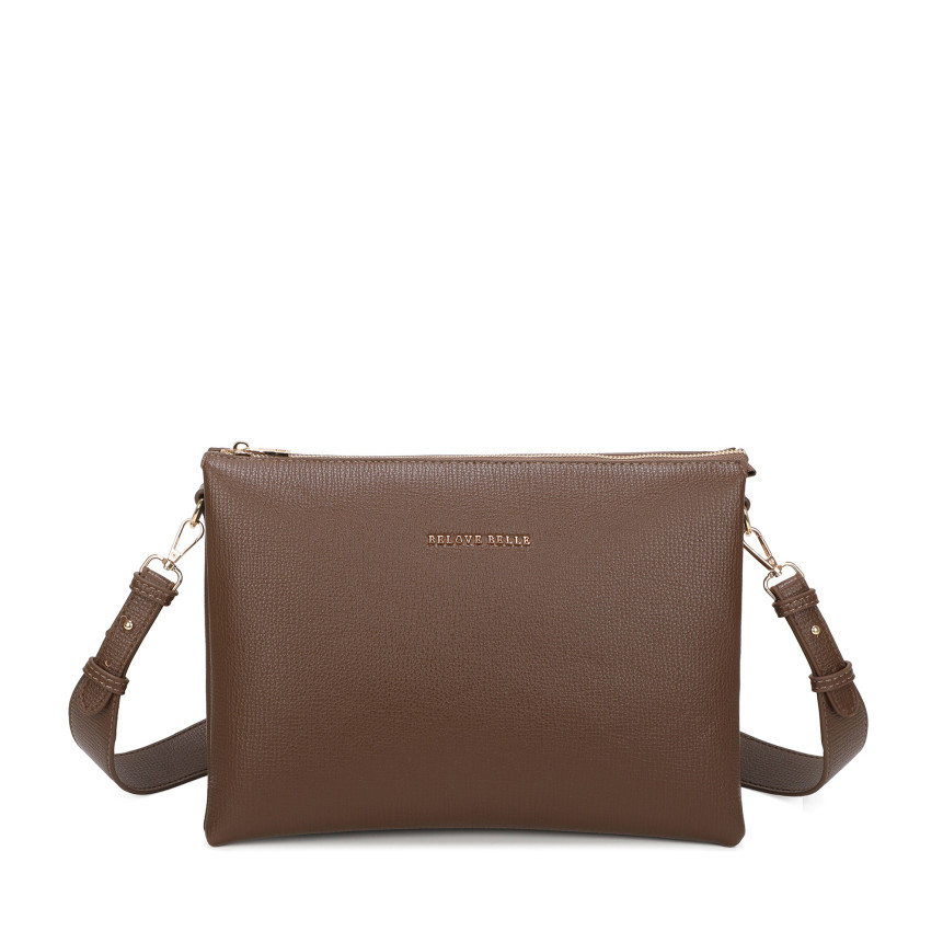 Borsa a tracolla divisa in tre