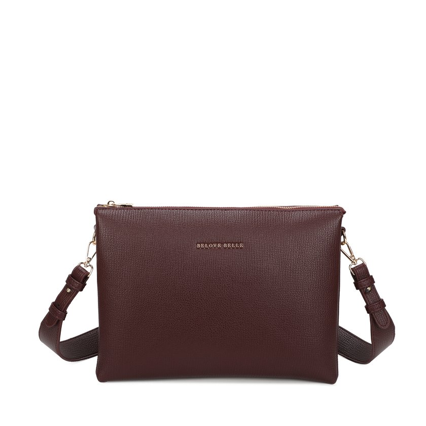 Borsa a tracolla divisa in tre