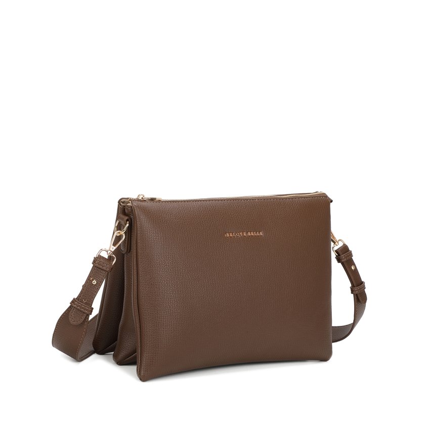 Borsa a tracolla divisa in tre