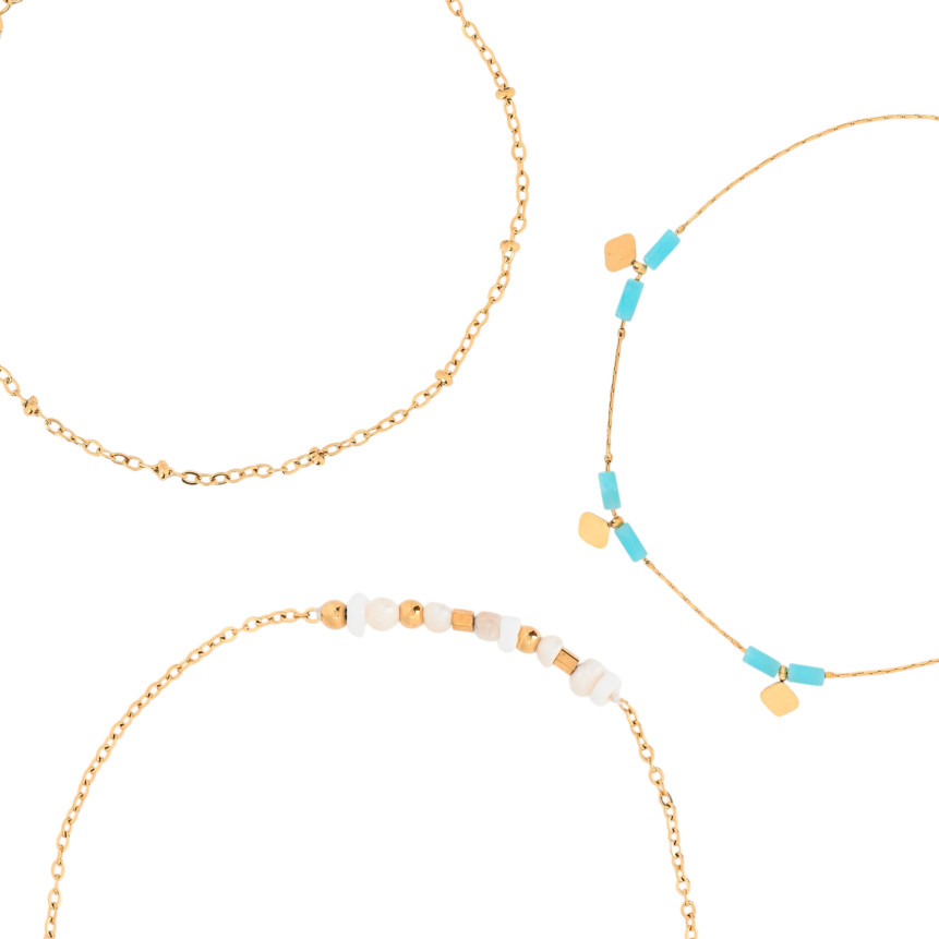 Steel set bracelet pendants GB