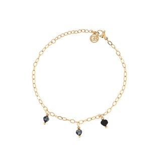 Conjunto pulseiras em aço oval preto GB