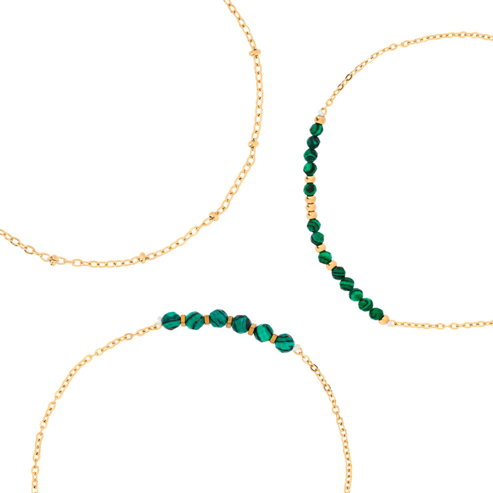 Set bracciali acciaio verdi GB
