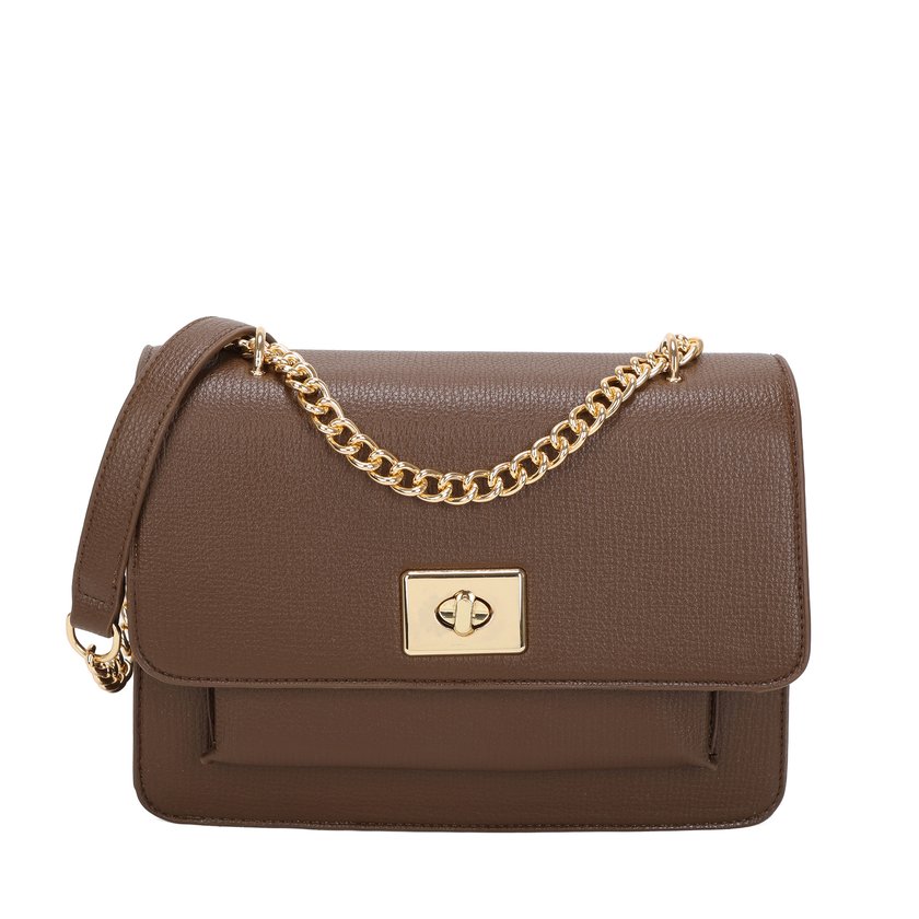 Bolso bandolera con cadena dorada