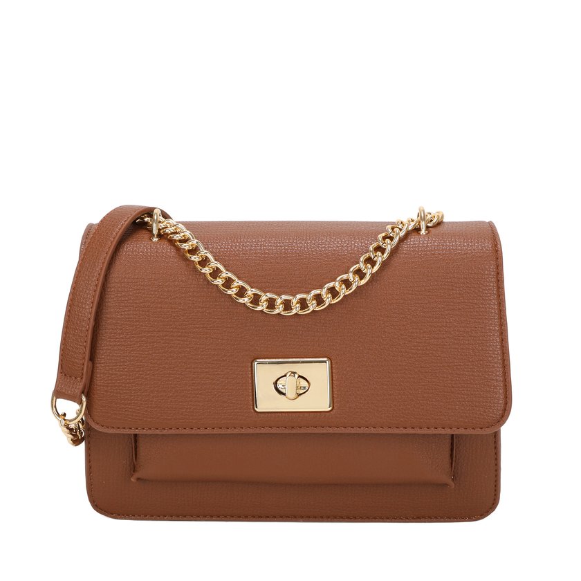 Bolso bandolera con cadena dorada