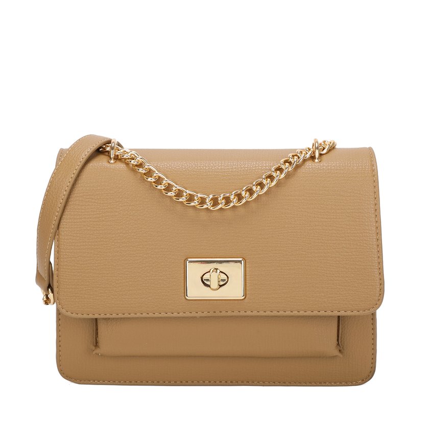 Bolso bandolera con cadena dorada