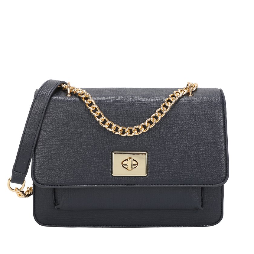 Bolso bandolera con cadena dorada