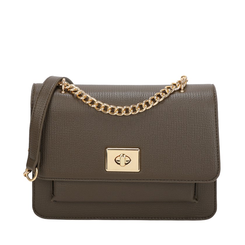 Bolso bandolera con cadena dorada