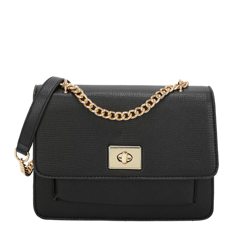 Bolso bandolera con cadena dorada