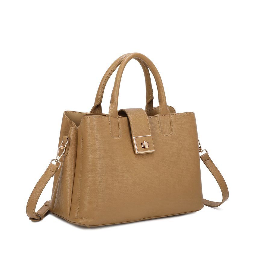 Borsa Shopper con dettaglio dorato