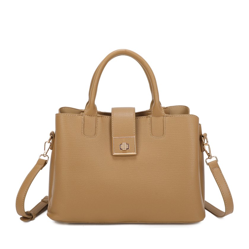 Borsa Shopper con dettaglio dorato