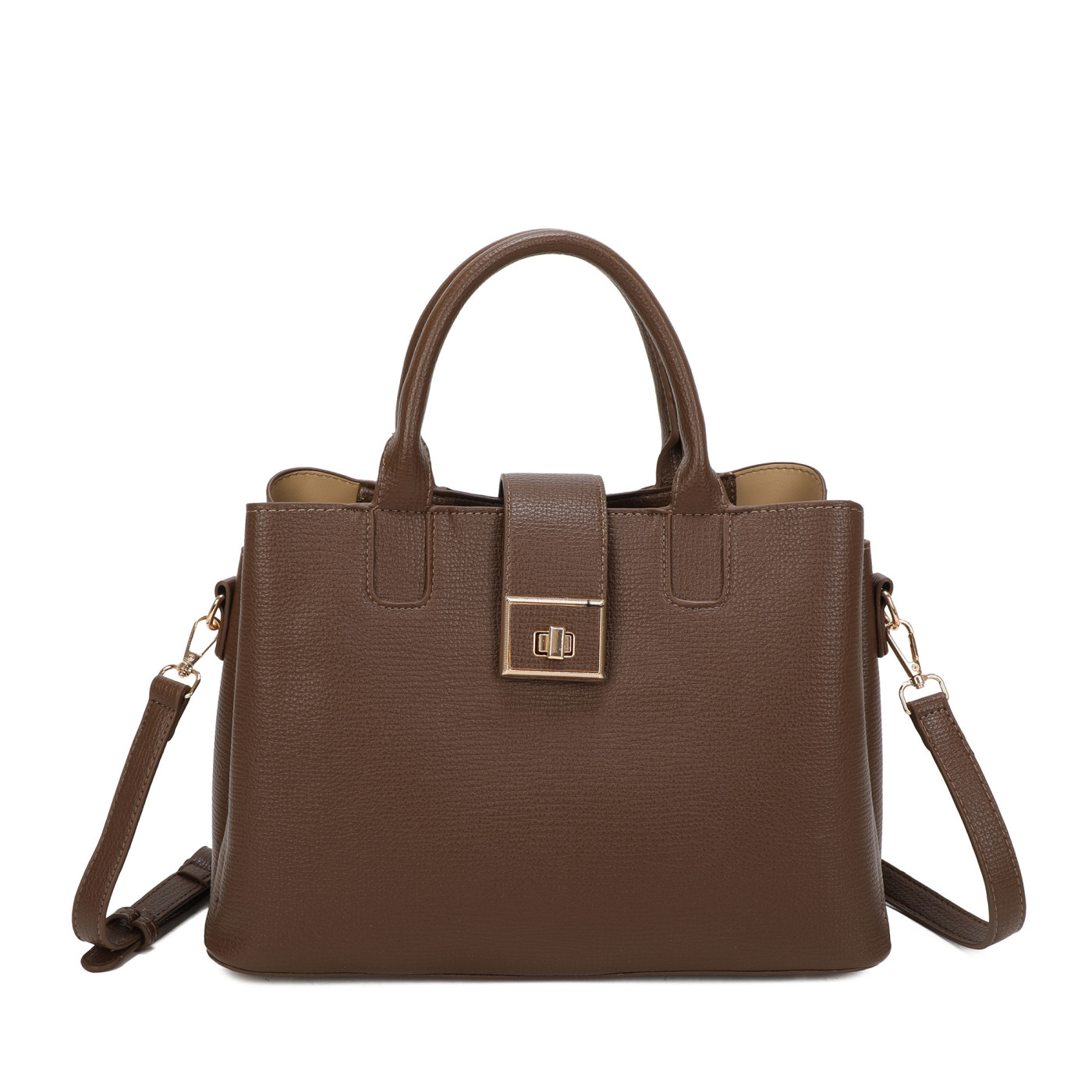 Bolso Shopper con detalle dorado