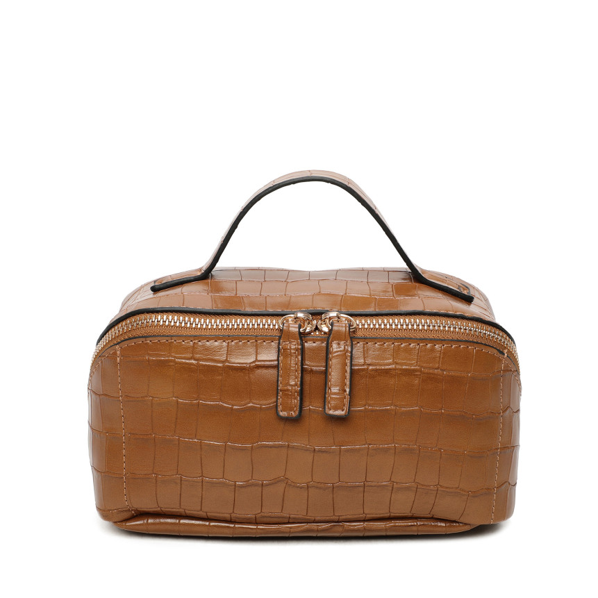 Neceser con textura croc