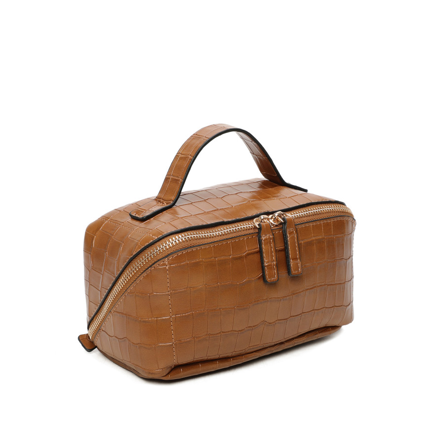 Neceser con textura croc