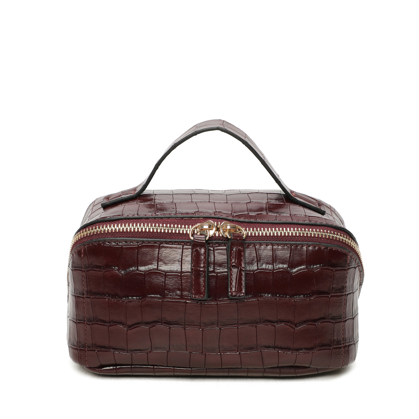 Neceser con textura croc