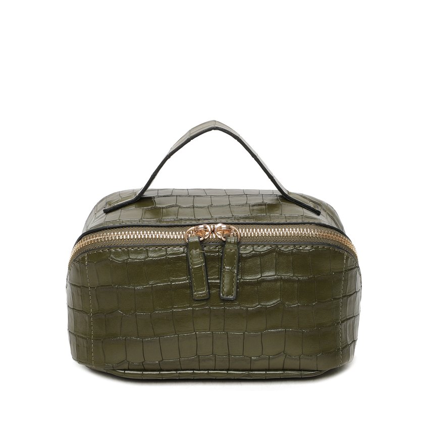 Necessaire com textura croco