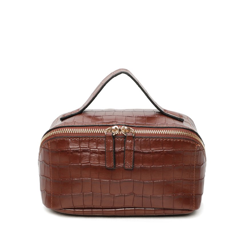 Necessaire com textura croco
