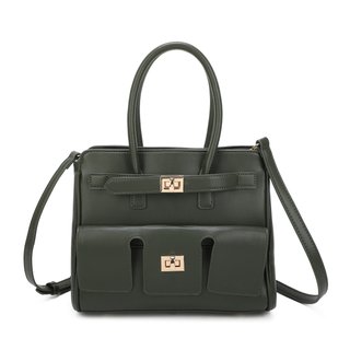 Bolso bandolera con detalles dorados