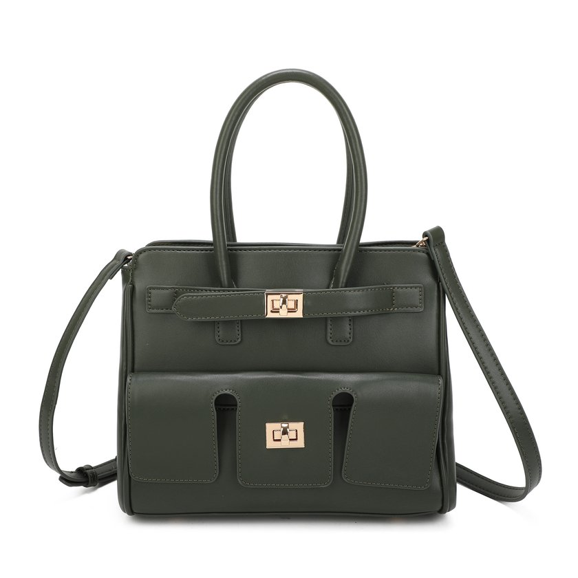 Crossbody Bag with Gold Details