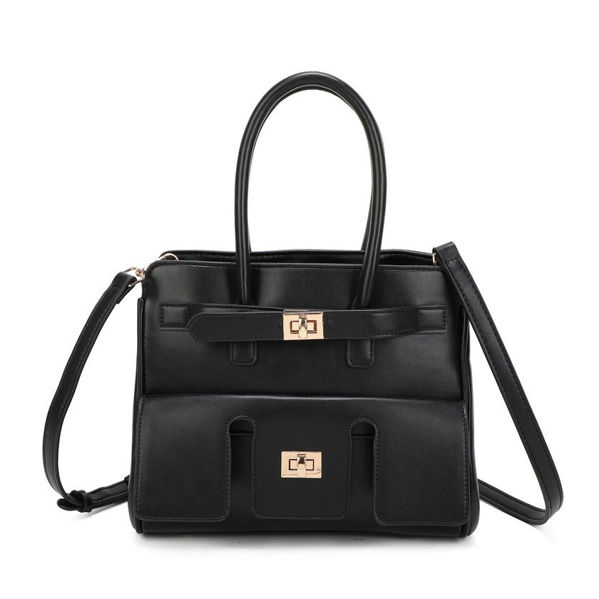 Crossbody Bag with Gold Details