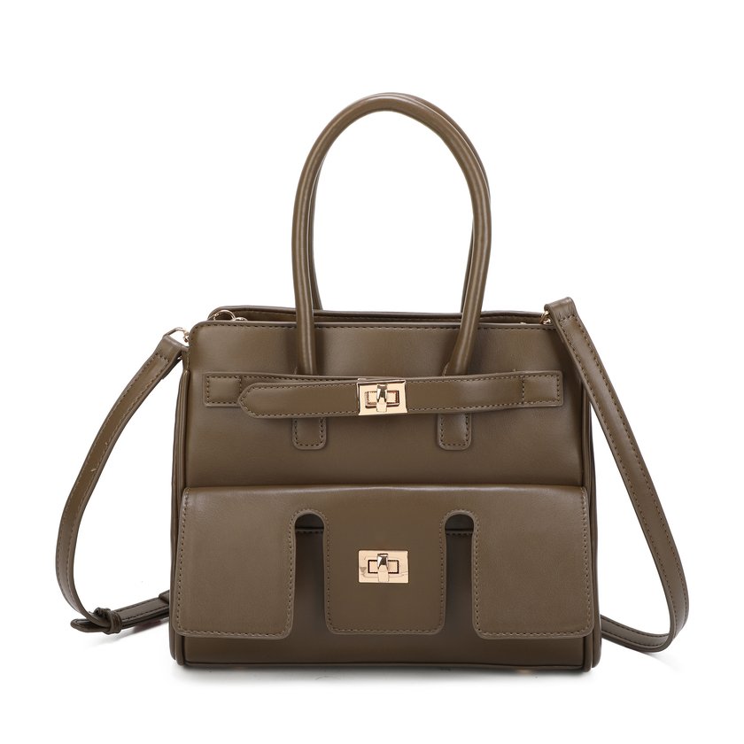 Crossbody Bag with Gold Details