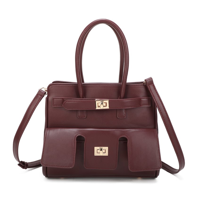 Sac à bandoulière avec détails dorés