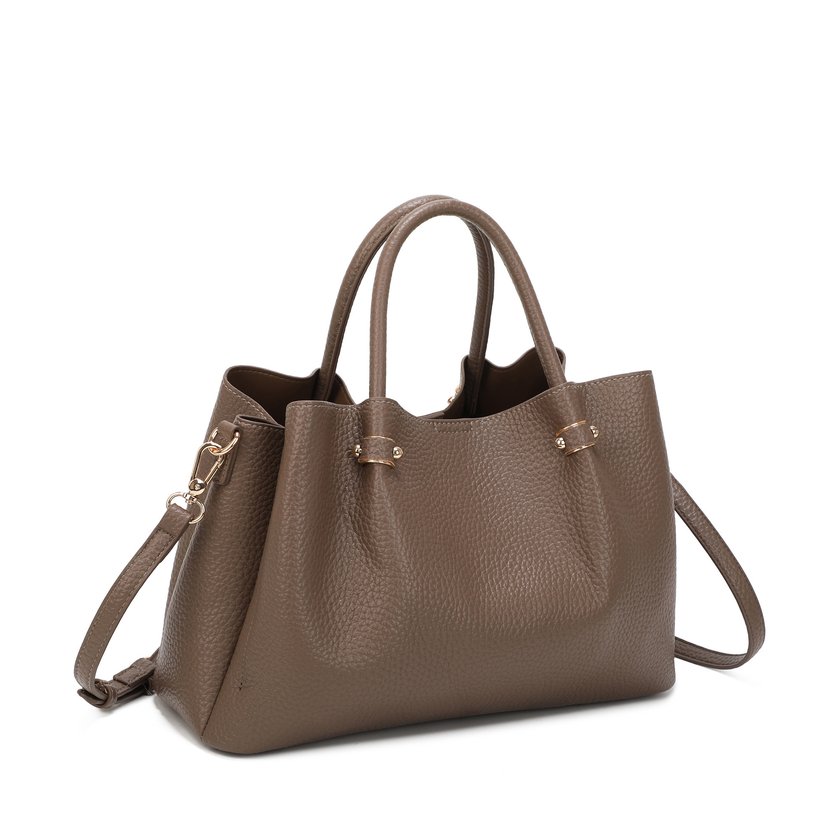 Borsa Shopper con dettagli dorati