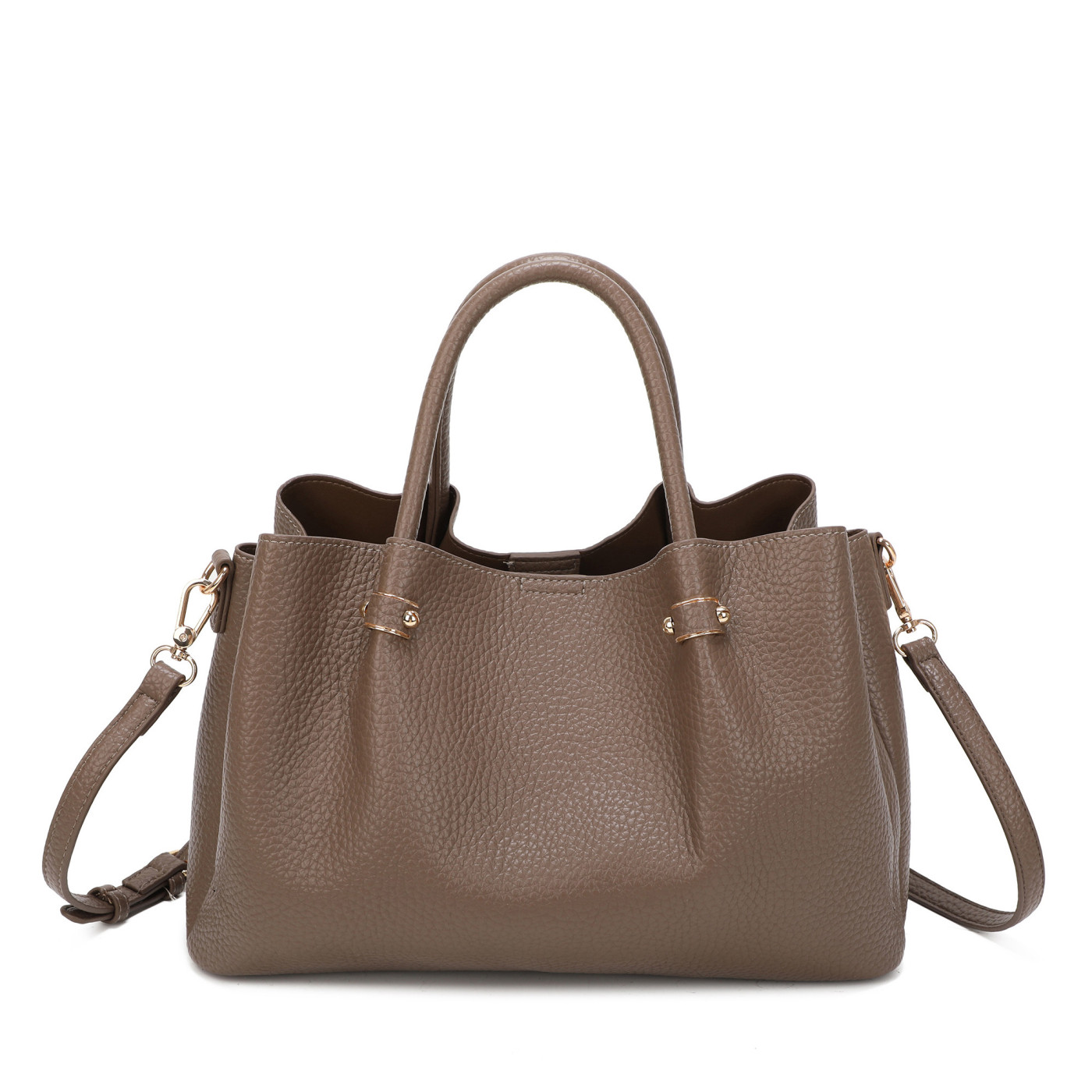 Mala Shopper com detalhes dourados