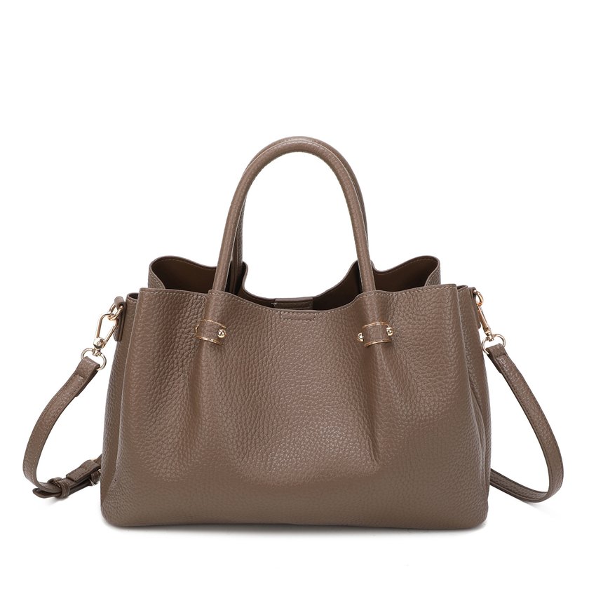 Borsa Shopper con dettagli dorati