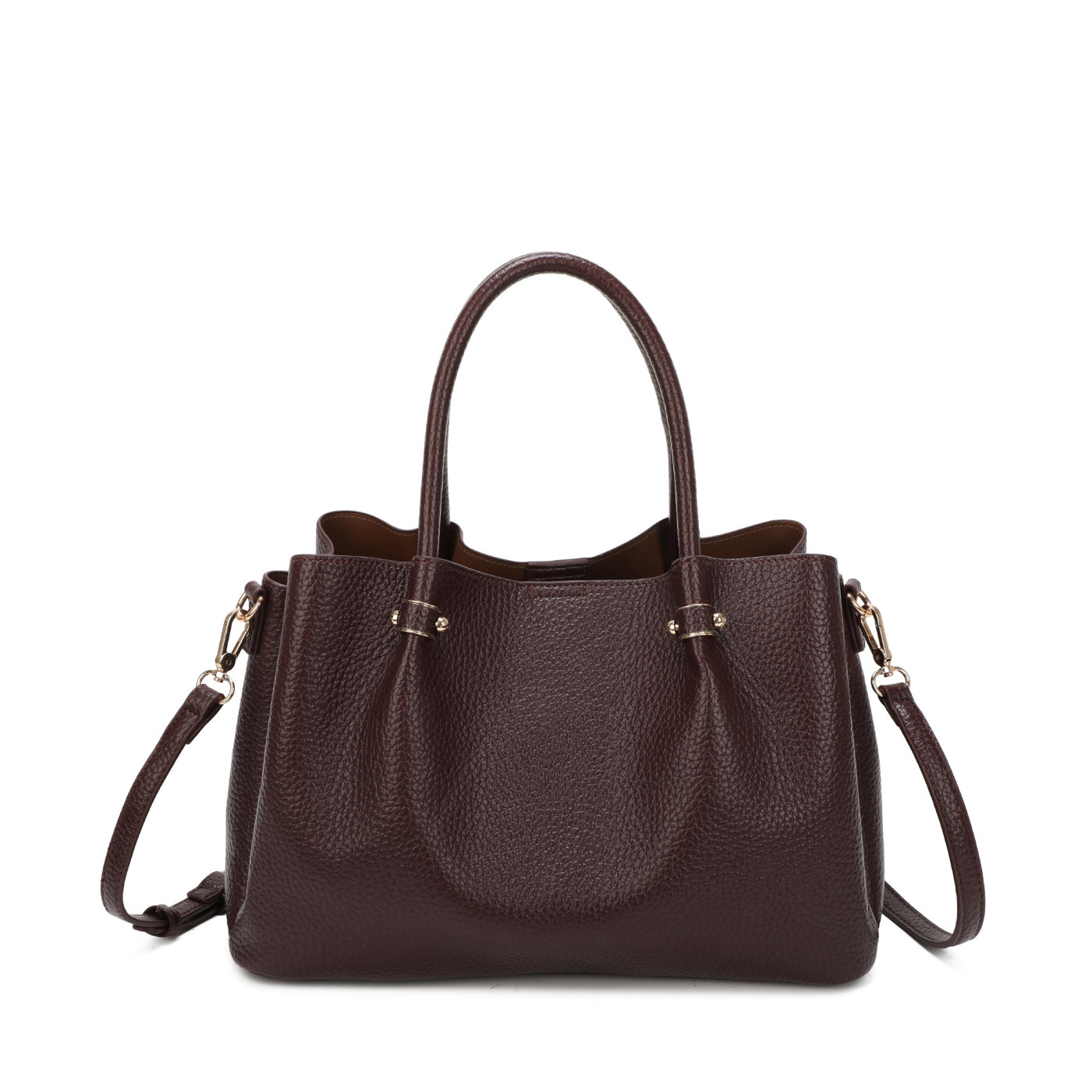 Borsa Shopper con dettagli dorati