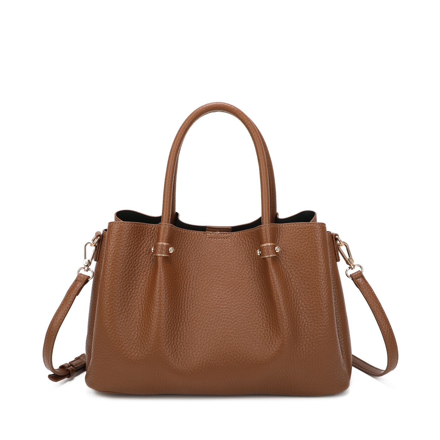 Mala Shopper com detalhes dourados