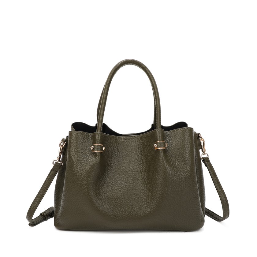 Mala Shopper com detalhes dourados