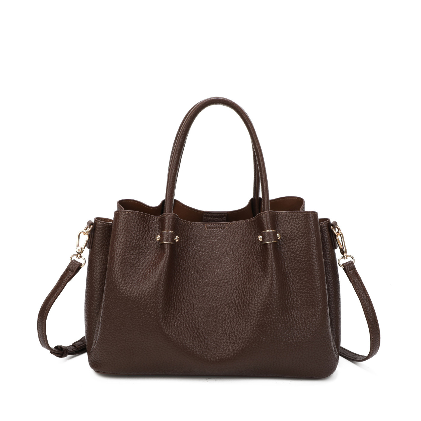 Borsa Shopper con dettagli dorati
