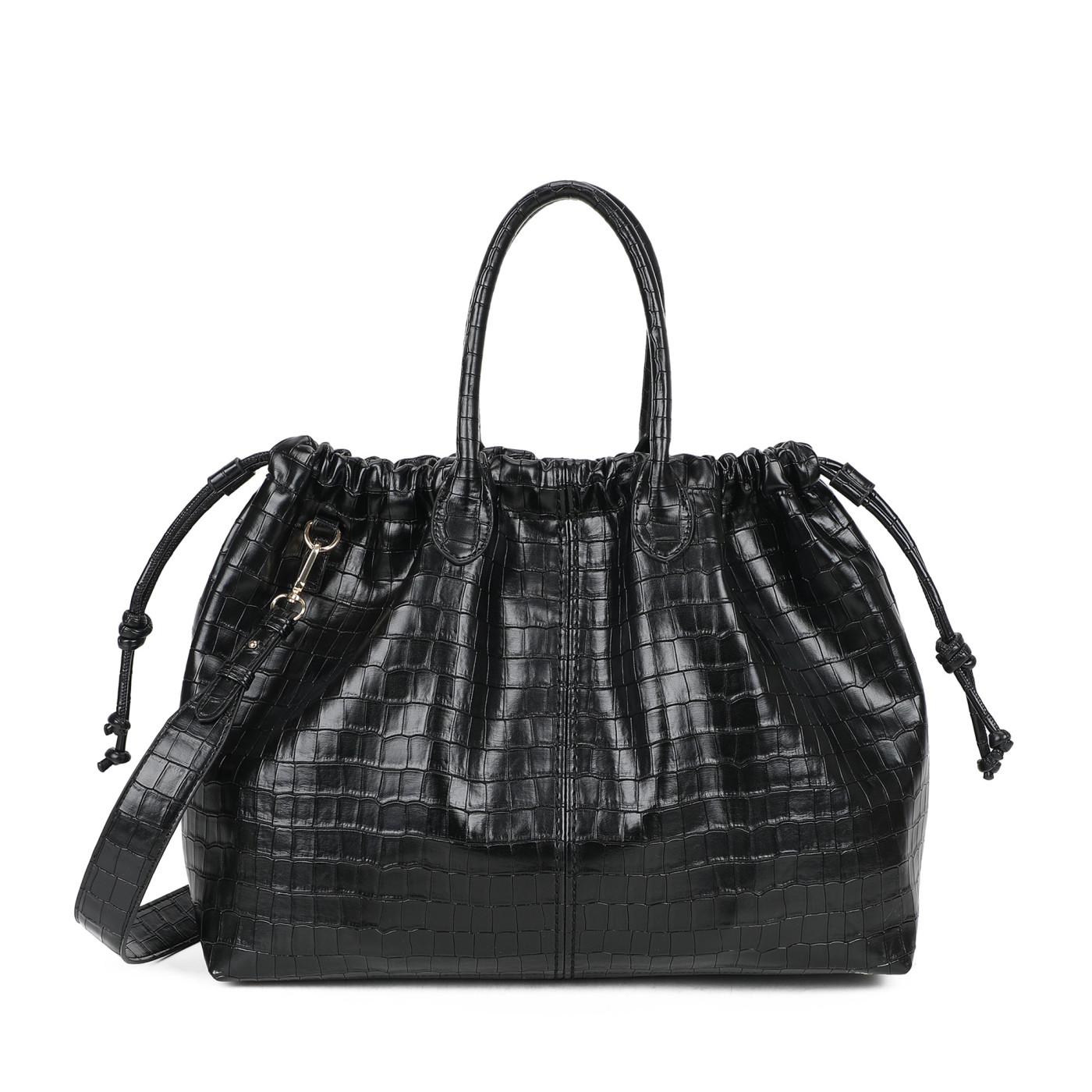 Mala Shopper com textura croco