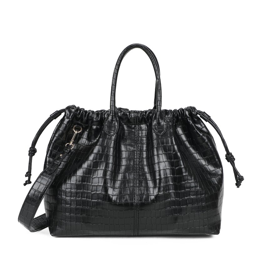 Mala Shopper com textura croco