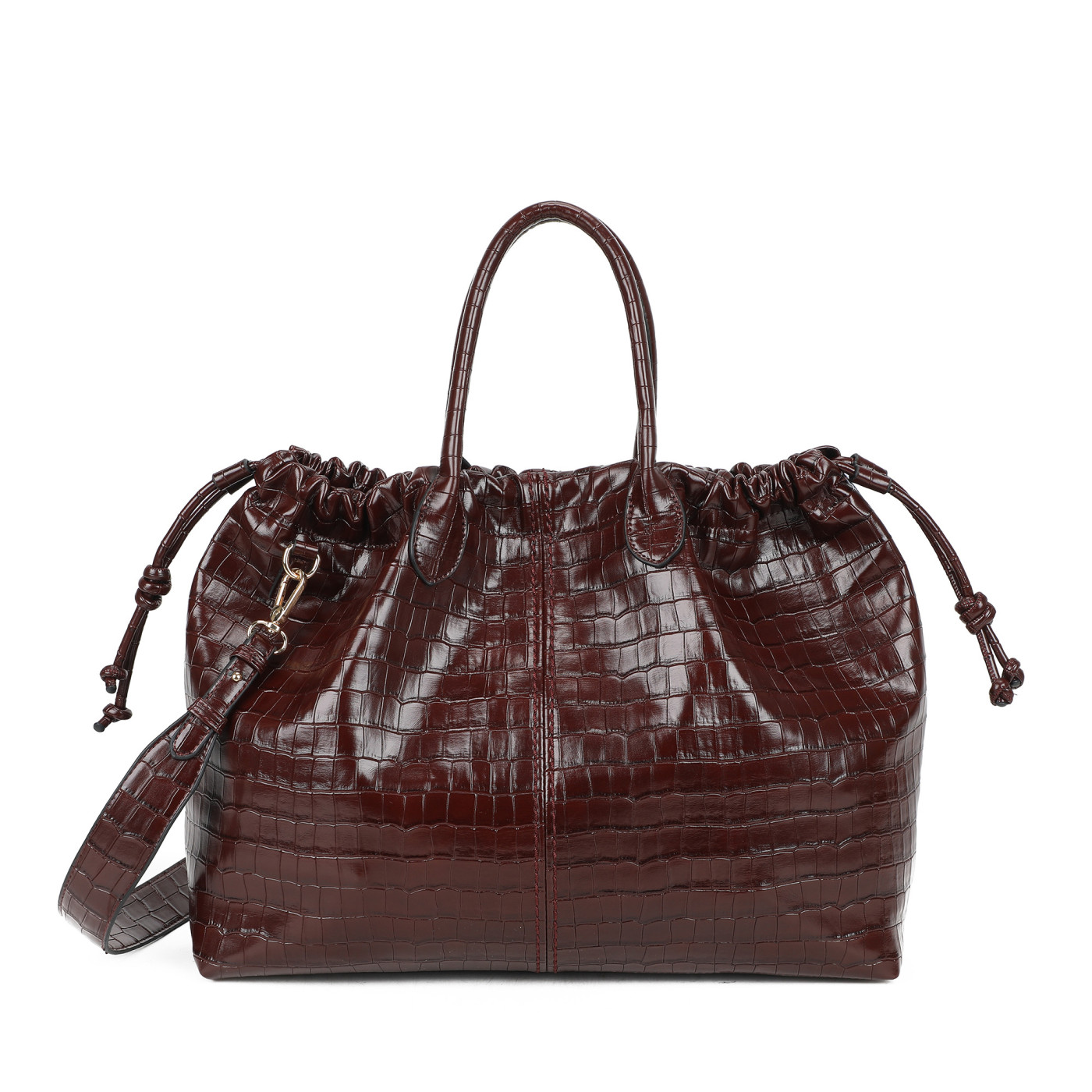 Mala Shopper com textura croco