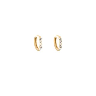 Argolas Delicate aço com zircônias