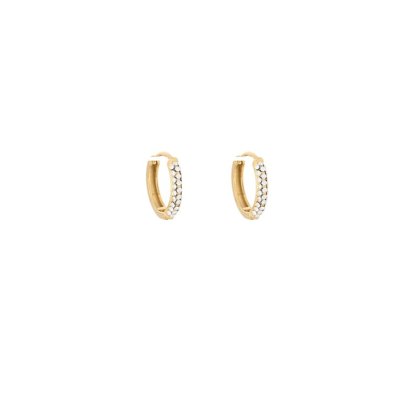 Argolas Delicate aço com zircônias
