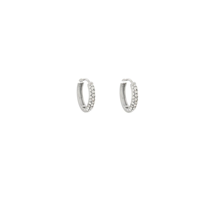 Argolas Delicate aço com zircônias