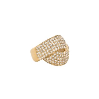 Anel Glamour aço com zircônias
