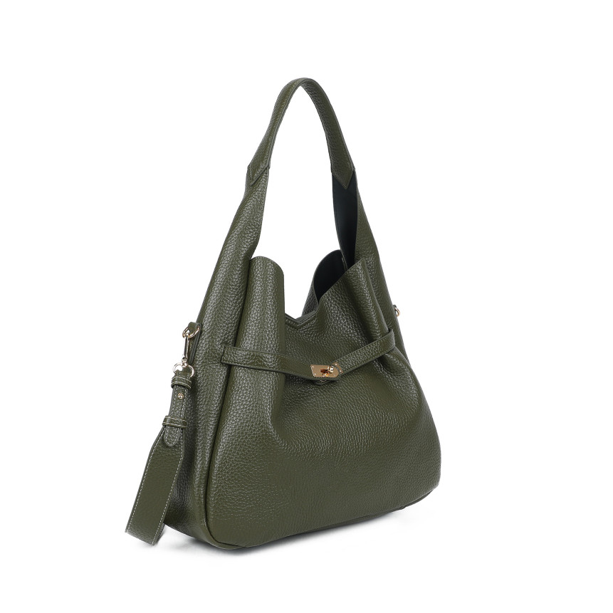 Shopper Bag with Gold Detail