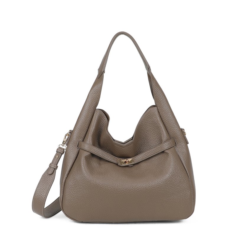 Borsa Shopper con dettaglio dorato