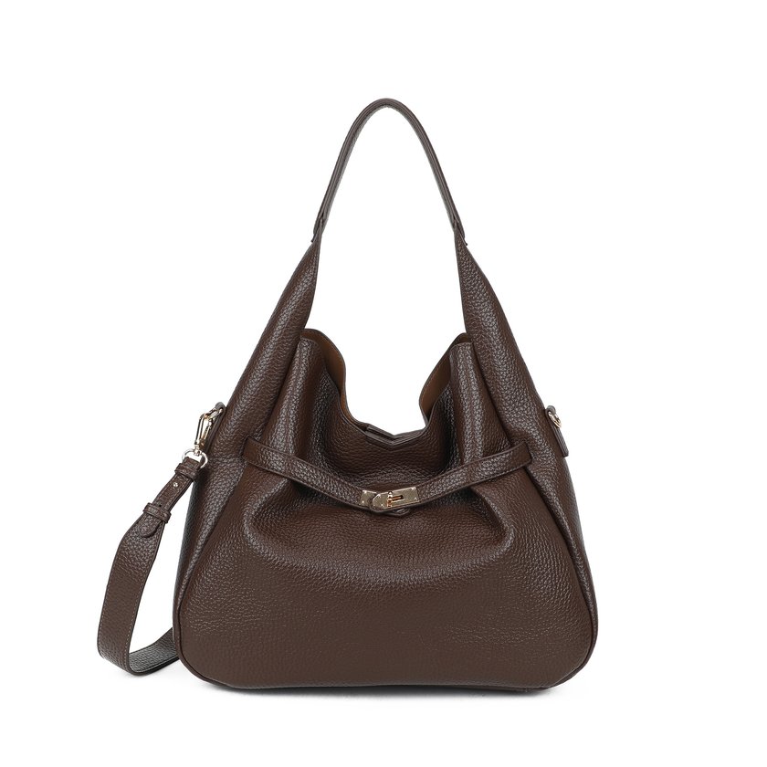 Borsa Shopper con dettaglio dorato