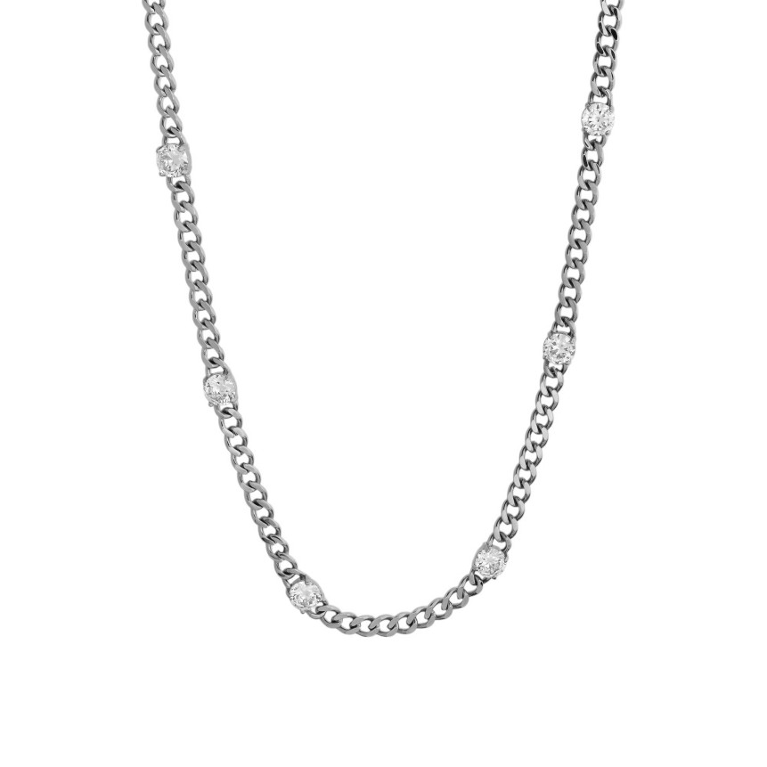Delicate necklace with zirconia
