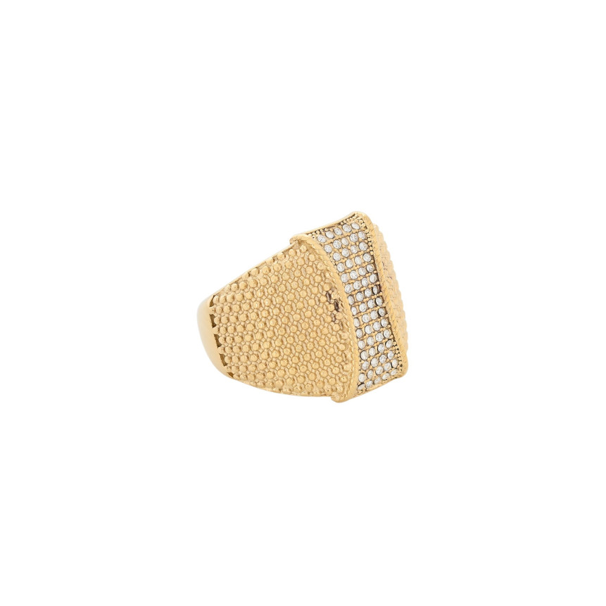 Bague Glamour avec détails et zirconias