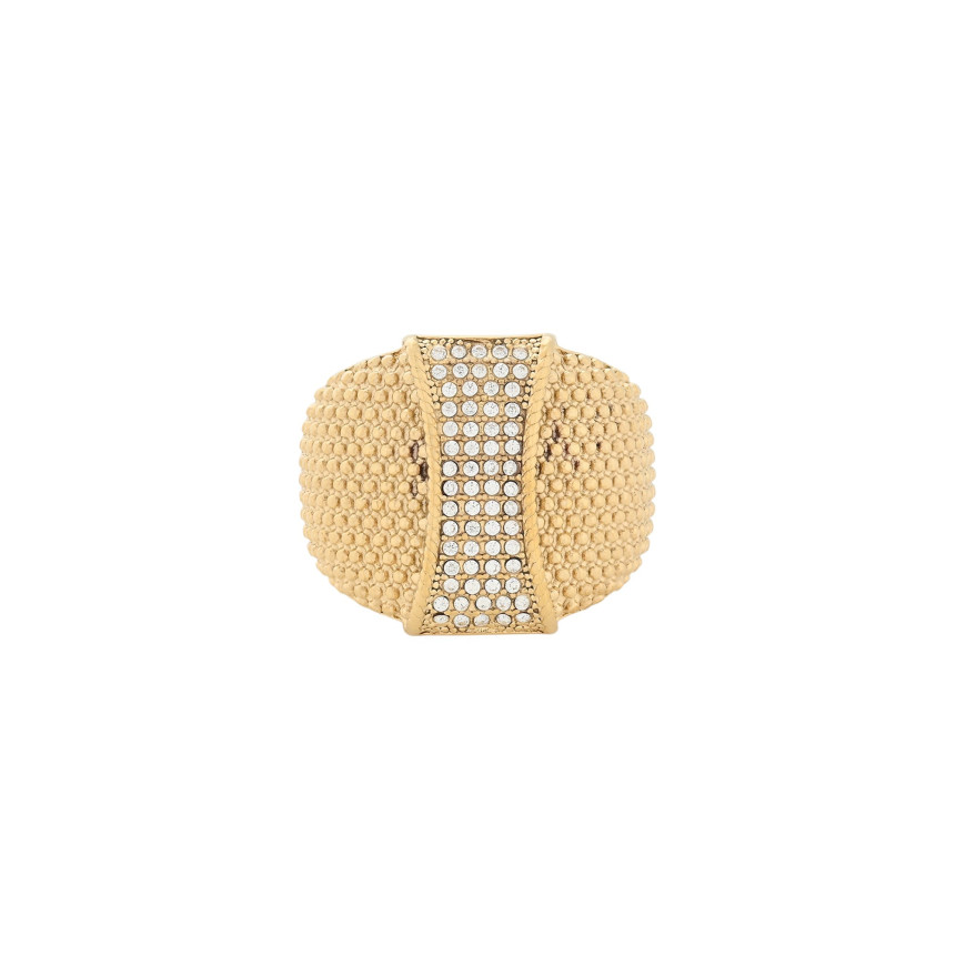 Bague Glamour avec détails et zirconias